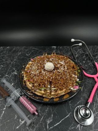 Waffle cu Biscoff + 2 toppinguri