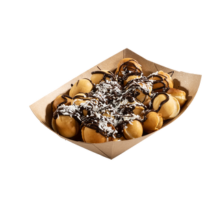 Mini gogoși cu ciocolată și fulgi de cocos