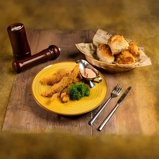 Pui crispy nepicant cu sos calipso