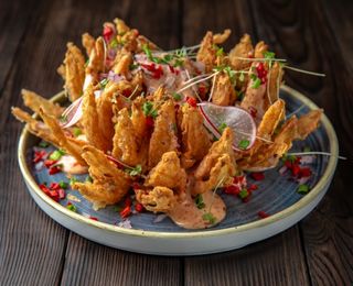 Floare din ceapă crocantă