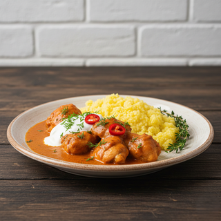 Papricas de pui cu mamaliguta