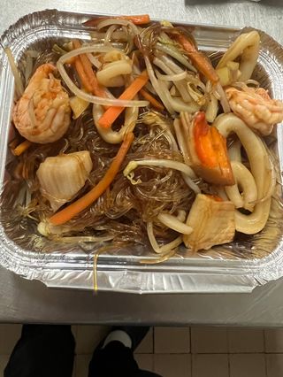 spaghetti di soia misto mare  海鲜粉丝