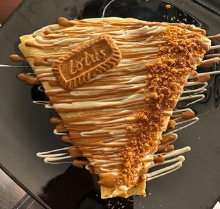 Crepês Lotus e cioccolato bianco