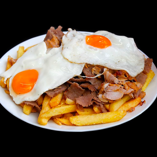 Menú plato huevos rotos 