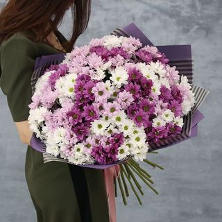 Bukiet z margaretek różnokolorowy 15 szt.