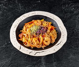 Tiger Prawns Stir Fry Noodles