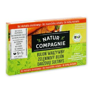 BULION - KOSTKI WARZYWNE BEZ ZAWARTOŚCI DROŻDŻY BIO 84 g - NATUR COMPAGNIE