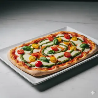 Pizza Genovese Vegana 30 Cm. X 40 Cm.