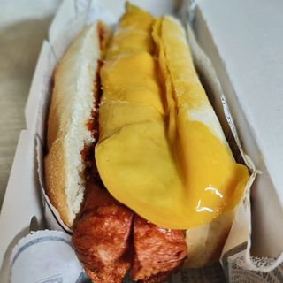 Cheese hot dog