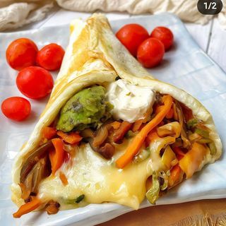 Crep vigetal con queso