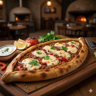 Pida kebap con mozzarella