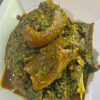 Afang Soup With Eba