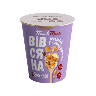 Каша вівсяна чіа/фрукти(з мигд.молоком)