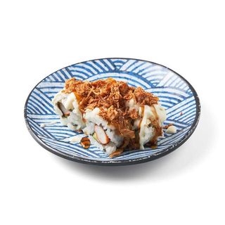 102 - Cangrejo, Aguacate y cebollas fritas