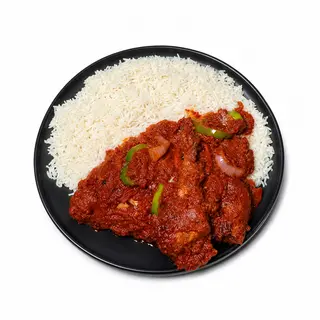 White Rice + Chicken + Plantain