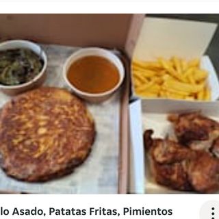 Pollo Asado Con Tortilla De Patatas