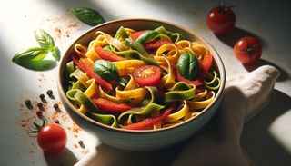 Tagliatelle cu legume picante