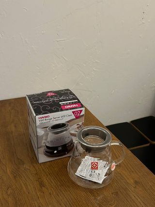 Сервер для заварювання HARIO V60 600мл скляна ручка