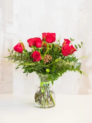 12 Rosas Rojas De Tallo Largo