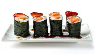 219. Strawberry hosomaki