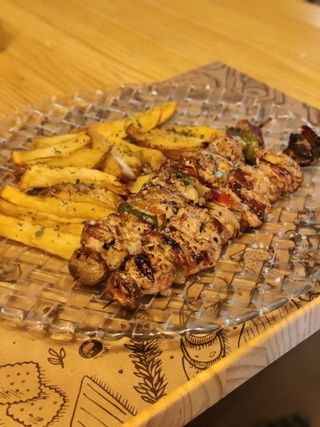 Brotxetas de Pollo con salsa de Coca cola.