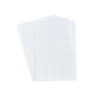 100 Fiches Bristol Blanc Petits Carreaux A5