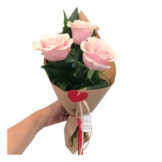 Bouquet de Rosas Cor de Rosa (3 unidades)