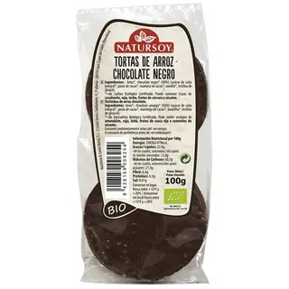 Tortas De Arroz Choco Negro Natursoy 100Gr