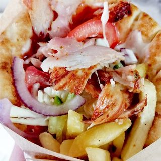 Малък с гръцка питка (350г)