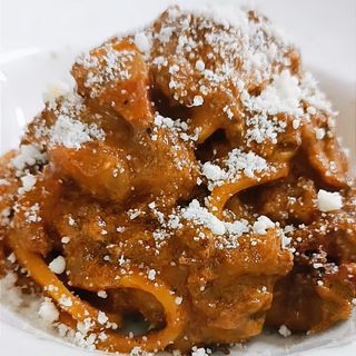 Spaghettoni all'amatriciana di cavallo