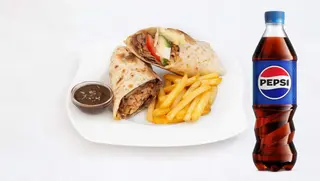 Tortilla z mięsem z kurczaka duży 170g + Pepsi