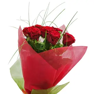 5 roses rouges amour 