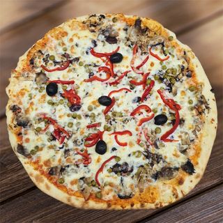 Pizza vegetariana medie