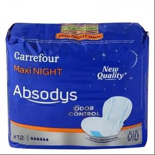 Compresas Maxi Noche Absodys Carrefour 12 Ud.