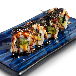 91.Uramaki De Pepino, Aguacate Con Anguila Y Sésamo (8 Uds.)
