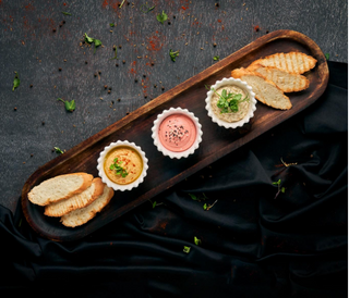 Set Gustari nr 2: Humus, pateu din ton, vanata coapta