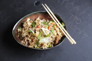 Wok rice vegetables egg