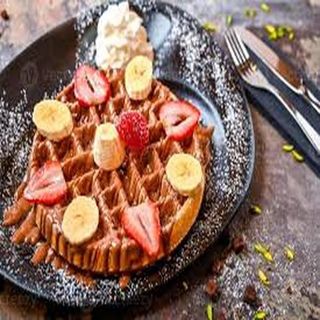 Gaufre nutella fraises et bananes