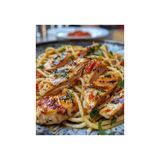 Spaghetti With Dry Boneless Chicken