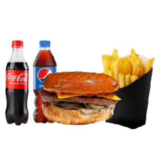 Бургер Американський + Картопля Фрі (мала) + Напій 0,5л.*