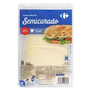 Queso en Lonchas Semi Carrefour 200 Gr.