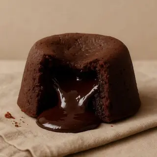 Coulant de chocolate negro.