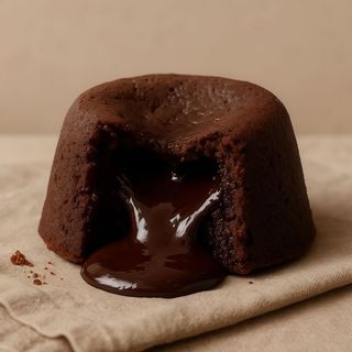 Coulant de chocolate negro.