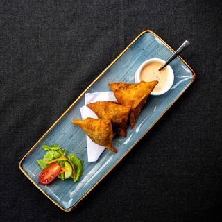 Lamb and feta samosas