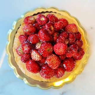 Crostata di fragole senza lattosio monoporzione