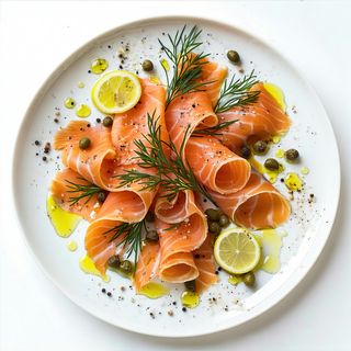 Carpaccio di salmone affumicato