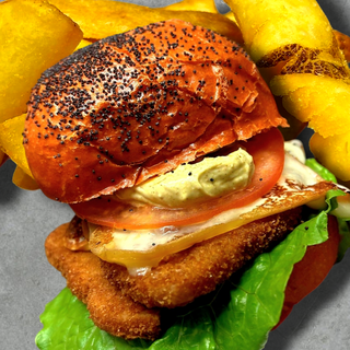 Vegetariano con patatine fritte