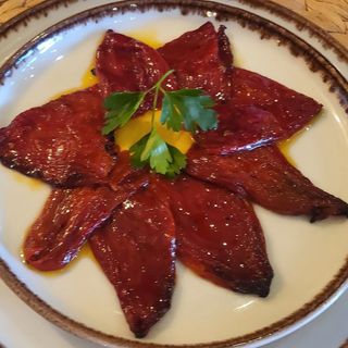 Pimientos Artesanos  De Cristal asados a la brasa.