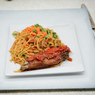 Small Turkey And Spaghetti