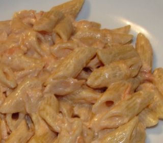 Mezze penne al salmone